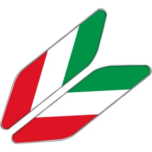 Zszh 2 Adet Italyan Bayrağı Desen Araba-Styling Etiket Rastgele Dekoratif Sticker (Yurt Dışından)