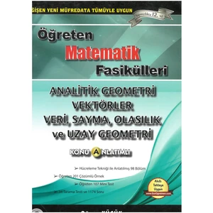 Gür Yayınları Öğreten Analitik Geometri Vektörler Veri-Sayma-Olasılık ve Uzay Geometri Konu Anlatımlı