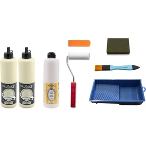 1 Litre Dantel 500 ml Yarımat Vernik Set
