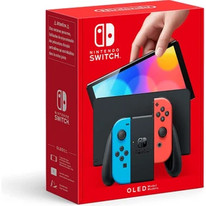 Switch OLED Oyun Konsol Pal Kırmızı Mavi