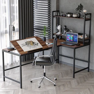 Raflı L Ofis ve Çizim Masası 620-C