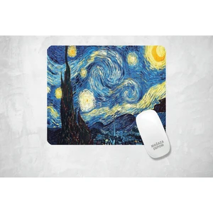 Mağaza Depom Van Gogh Yıldızlı Gece - Baskılı Kare Mouse Pad