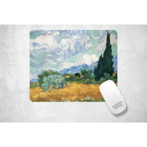 Mağaza Depom Selvili Buğday Tarlası Van Gogh - Baskılı Kare Mouse Pad