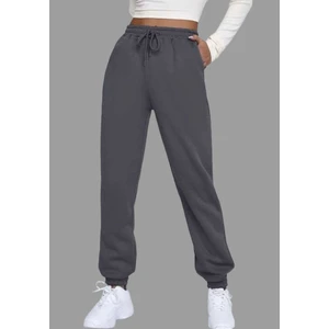 Amor Woman Jogger Lastikli Bel Çok Kalın Içi Komple Pamuk 4 Iplik Tam Kışlık Çift Cep Outdoor Kadın Eşofman Altı