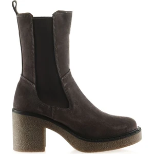 Bueno Shoes Vizon Süet Kadın Topuklu Bot