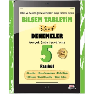 Hayat Okul Yayınları Bilsem Tabletim 3. Sınıf Denemeler 5 Fasikül
