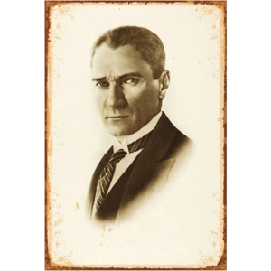 Atatürk Retro Vintage Ahşap Poster