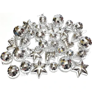 Fun World Funworld Yılbaşı Yeni Yıl Süsü Çam Ağacı Süs Karışık 32'li GÜMÜŞ