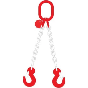 Grade 80, 2 Bacaklı Zincir Sapan, Boy:2m, 8 mm