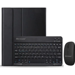 Lenovo M10 Fhd Plus 10.3" TB-X606 X606F Bluetooth Klavye ve Mouse + Standlı Kılıf - Bkk6