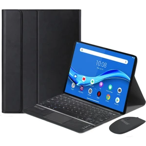 Lenovo M10 Plus X606F Bluetooth Touchpad Klavye + Bluetooth Mouse + Standlı Kılıf - Bkk7