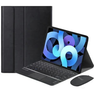 iPad Air 4.nesil 10.9 Inch 2020 Bluetooth Touchpad Klavye + Bluetooth Mouse + Standlı Kılıf - Bkk7