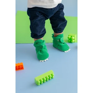 First Step Canavar Kaydırmaz Tabanlı Pamuk Astarlı Çıtçıtlı Panduf