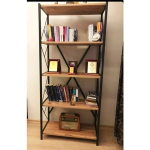 Deb Mobilya Metal Kitaplık 5 Raflı Kitaplık Dosya Kitap Rafı Ofis Ev Rafı Kitap Raf