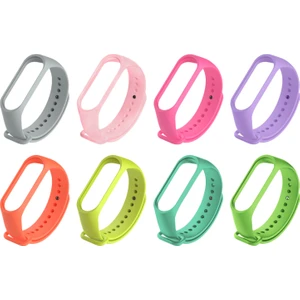 Xiaomi Mi Band 4 ve 3 Uyumlu Silikon Kordon 8'li Set 2
