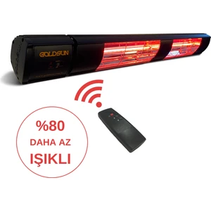 Aqua GSA30PLG 3000W Az Işıklı Kumandalı Su Korumalı Açık Alan Elektrikli Infrared Isıtıcı