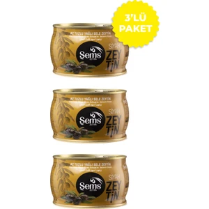 Şems Özel Siyah Zeytin 300 Gr 201-230 Kalibre (3'lü Ekonomik Paket)