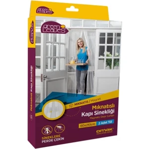 ACY STORE Manyetik Mıknatıslı Kapı Sinekliği 120X210 cm Ebat Tül + 5.6 Metre Beyaz Cırt Bant 7,5 mm Mıknatıslı Sineklik