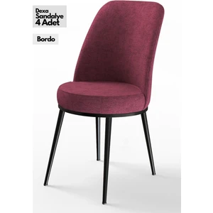 Concept Canisa Dexa Serisi    Yemek ve Mutfak Sandalyesi , 4 Adet , Ayaklar Siyah