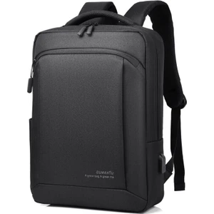 9007 USB Şarj Portlu Laptop-Notebook Sırt Çantası - Koyu Gri(Yurt Dışından)