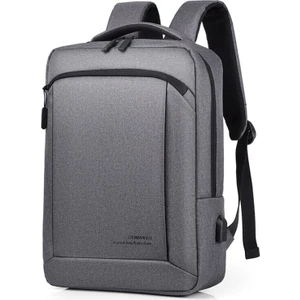 9007 USB Şarj Portlu Laptop-Notebook Sırt Çantası - Koyu Gri