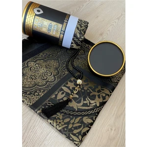 Ayhanhome Çeyizlik Kabe Desenli Kutulu Seccade Tesbih Seti