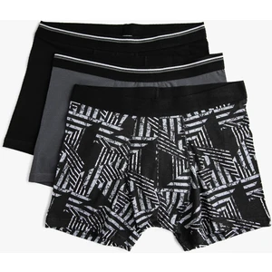 Erkek Pamuklu Basic 3'lü Boxer Seti