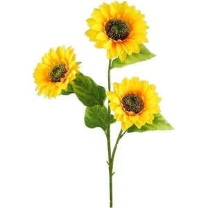 Yapay Çiçek Ayçiçeği Sarı Sunflower Dekoratif Çiçek 90 cm Dev Ay Çiçeği 3 Kafalı