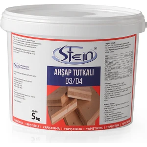 Stein D3 - D4 Şeffaf Süper Güçlü Ahşap ve Iskelet Tutkalı 5 Kg.