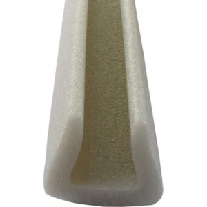 3 Adet Beyaz Oluklu Kapı Altı Eşik Süngeri Soğuk Kesici Önleyici Yalıtım Strafor - Beyaz Renk