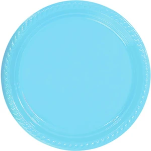 Sinerji Shop Açık Mavi Plastik Tabak 22 cm 25LI