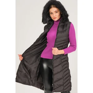 Z6725 Dewberry Kadın Yelek-Siyah