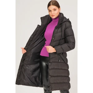 Z6719 Dewberry Kadın Kaban-Siyah