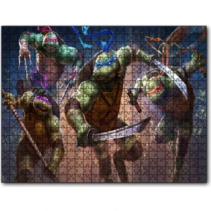 Caka Tablo Cakapuzzle Genç Mutant Ninca Kablumbağalar Görseli 255 Parça Puzzle Yapboz Mdf (Ahşap)