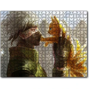 Caka Tablo Cakapuzzle Naruto Anime Kedi Görseli 120 Parça Puzzle Yapboz Mdf (Ahşap)