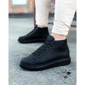 032 Kömür Bağcıklı Sneakers Yarım Bilek Bot