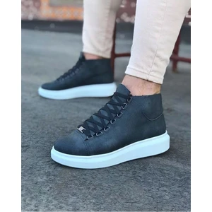 032 Gri Bağcıklı Sneakers Yarım Bilek Bot