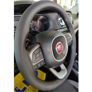 Gürler Oto Aksesuar Fiat Doblo 2010+ Direksiyon Kılıfı Dikmeli Noktalı Siyah