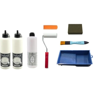 1 Litre Pak Beyaz Boya + Mat Vernik Set 500 ml