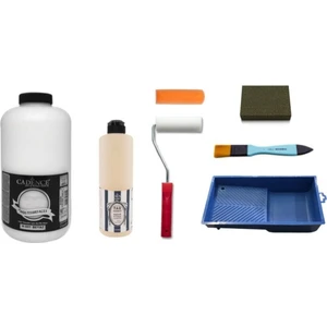 2 Litre Beyaz Boya 500 ml Taş Vernik Set