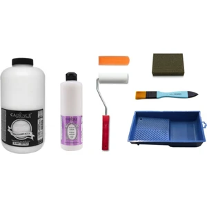 2 Litre Beyaz Boya 500 ml Parlak Vernik Set