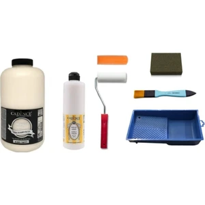 2 Litre Taffy Boya 500 ml Yarımat Vernik Set