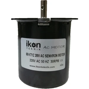 Ikon Viyol Motoru, 68 Ktyz 28W 30RPM Ac Senkron Motor, Dişli Motor