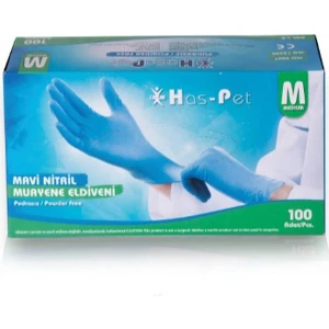 Has-Pet Mavi Nitril Pudrasız ELDIVEN-100'LÜ x 20  (Medium-Large)