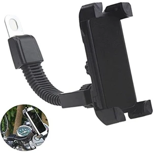 Motosiklet Bisiklet Scooter Için Aynaya Takılan Telefon Tutucu Kilit Özellikli Tutucu