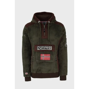 Norway Geographical Kapüşonlu Yarım Fermuarlı Outdoor Polar Sweat Erkek Sweat Gymclasssherco