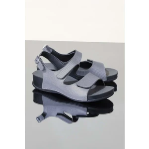 1106-OLIVA Tam Anatomik Bayan Sandalet - NKT01106-GRI-36
