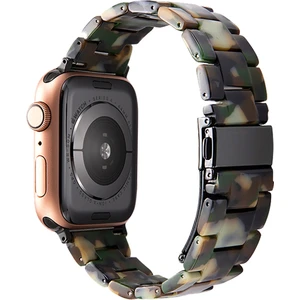 Apple Watch Uyumlu 42-44MM KRD25 Resin Asker Yeşili Kordon