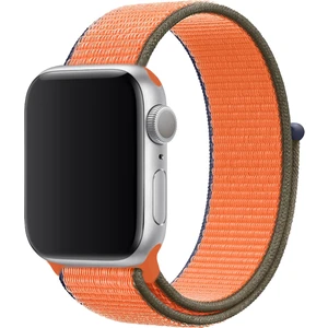 Apple Watch Uyumlu 38-40 mm Krd3 Hasır Spor Turuncu Kordon