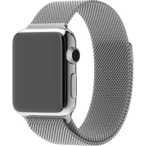 Bushco Store Apple Watch Uyumlu  Gümüş Rengi Metal Kordon 42-44 mm Bushco Store